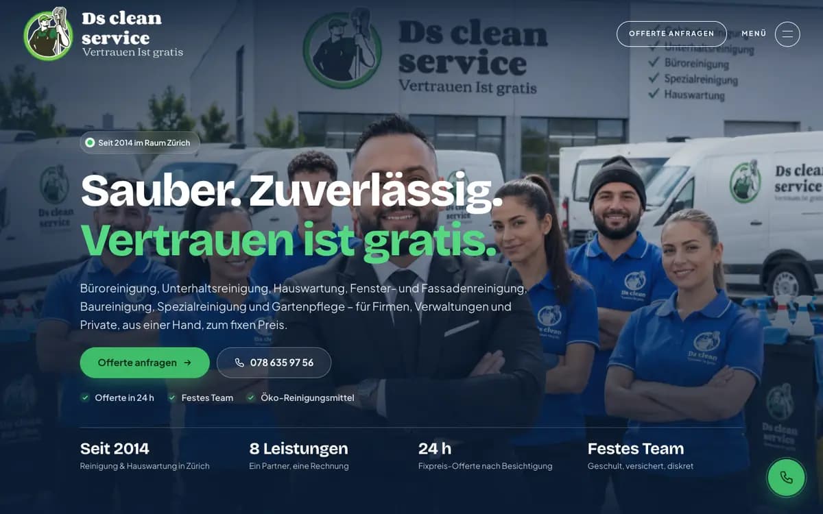 Screenshot ds-cleanservice.ch