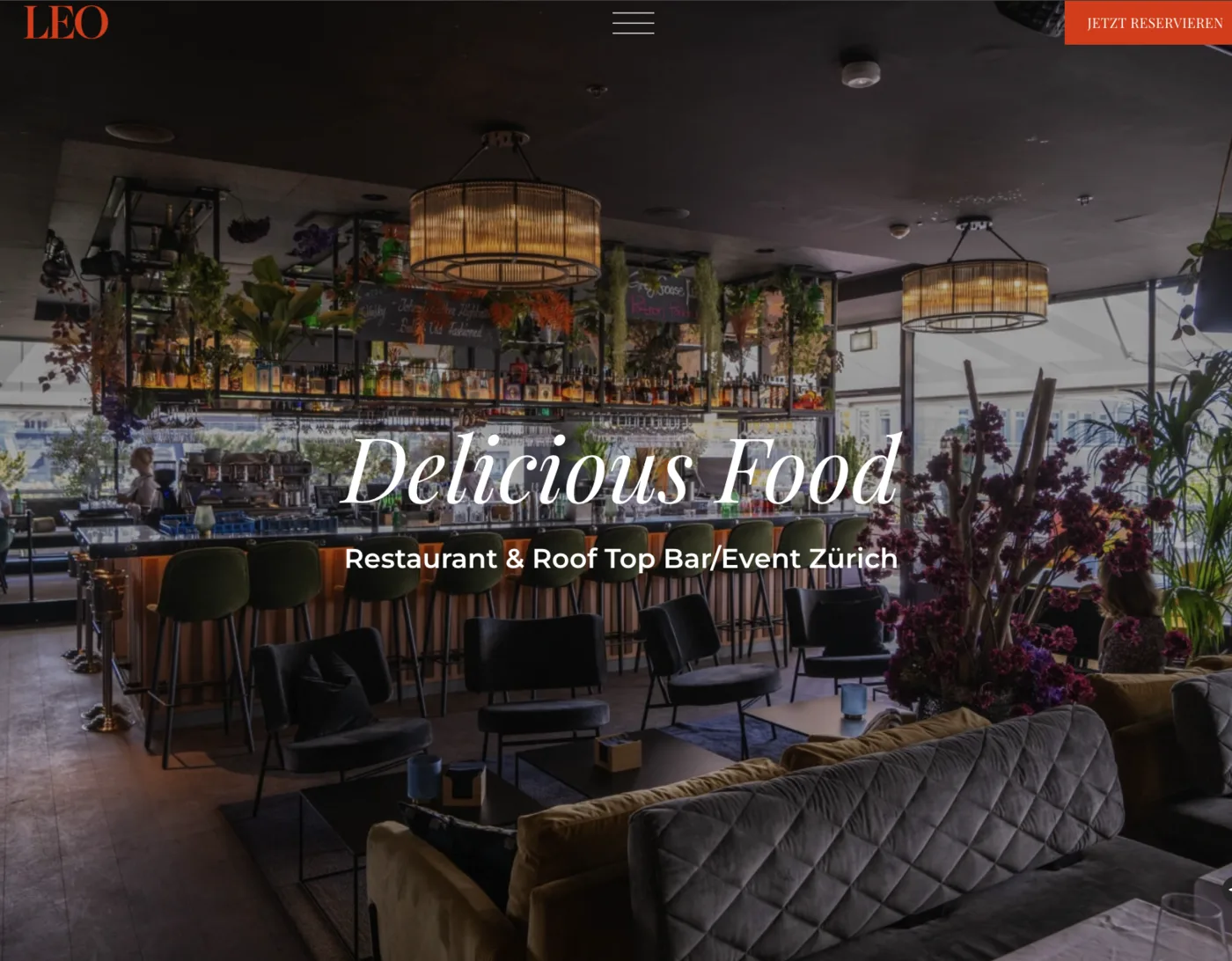 Leo Ristorante — State-of-the-art website for the unique rooftop bar in the heart of Zurich