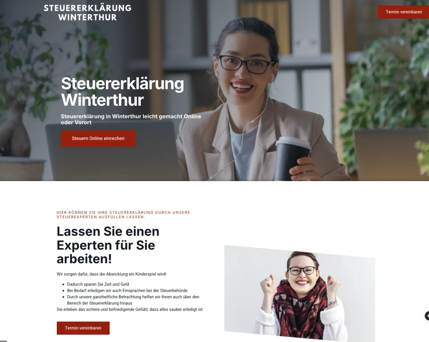 Tax Returns Winterthur — #1 on Google in Winterthur — hundreds of inquiries per year for free through SEO