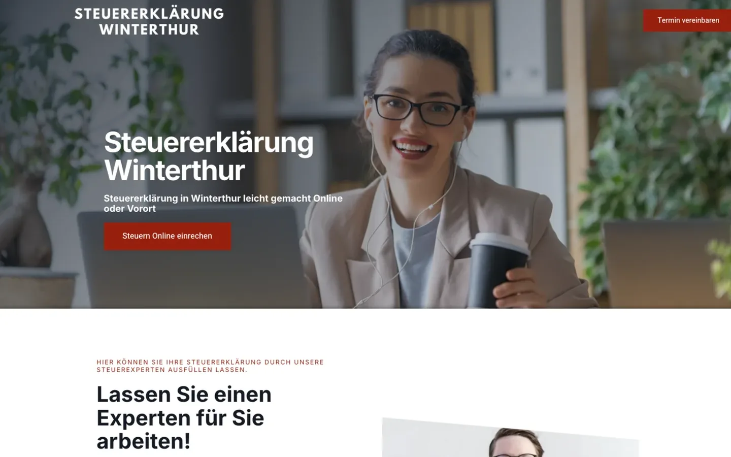 SEO für Steuererklärung Winterthur — Vorher, Desktop
