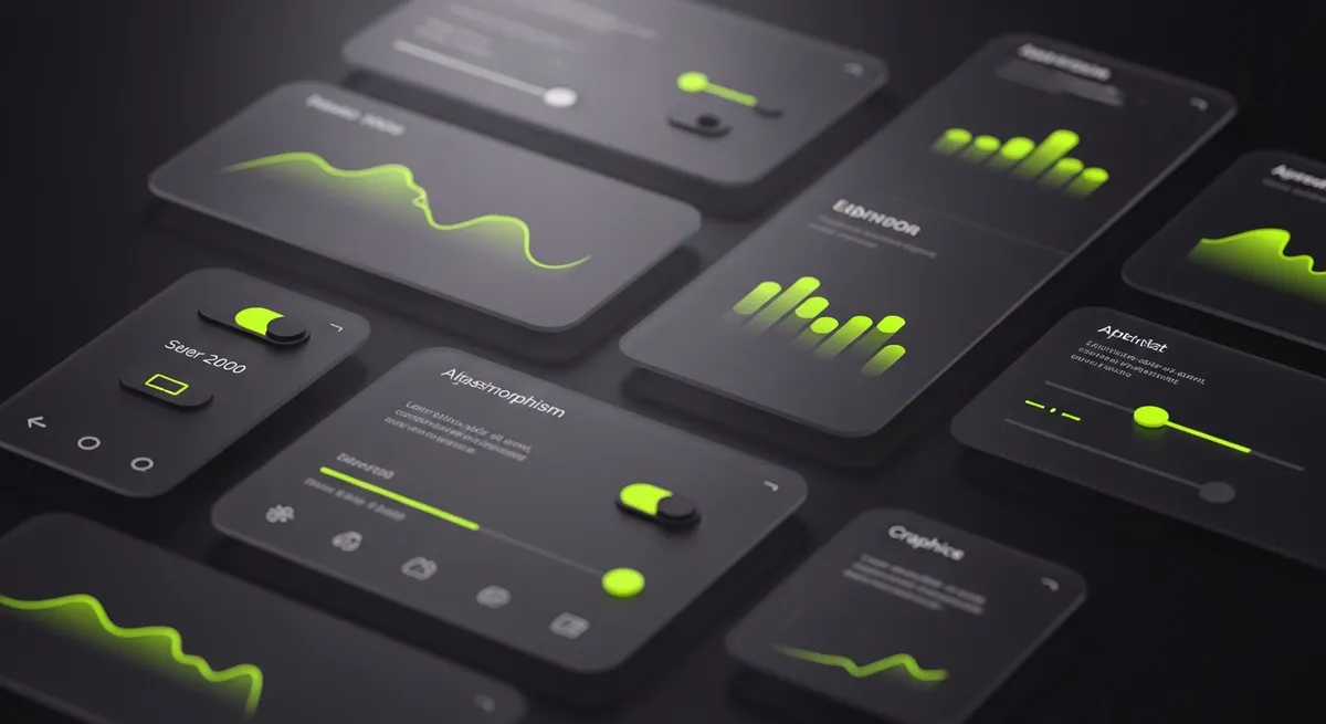 Webdesign Trends 2025 in der Schweiz — Moderne UI-Komponenten, Dark Mode und Glassmorphism im Schweizer Webdesign