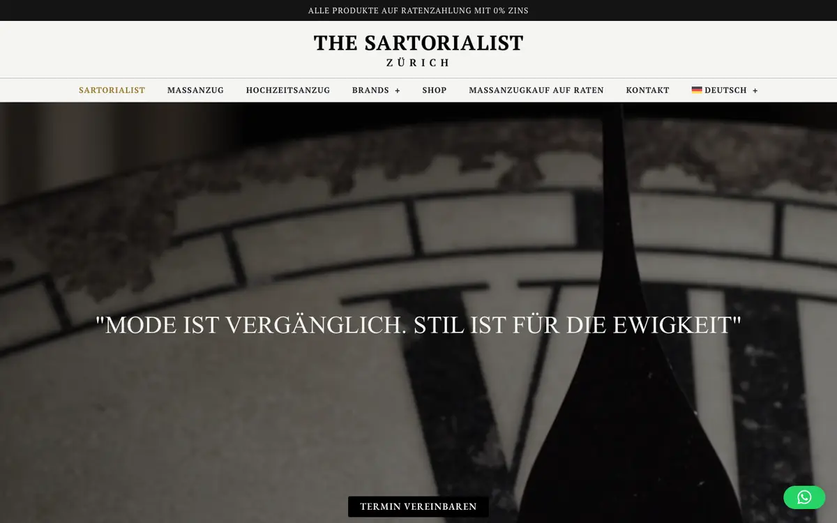 Screenshot of the The Sartorialist website