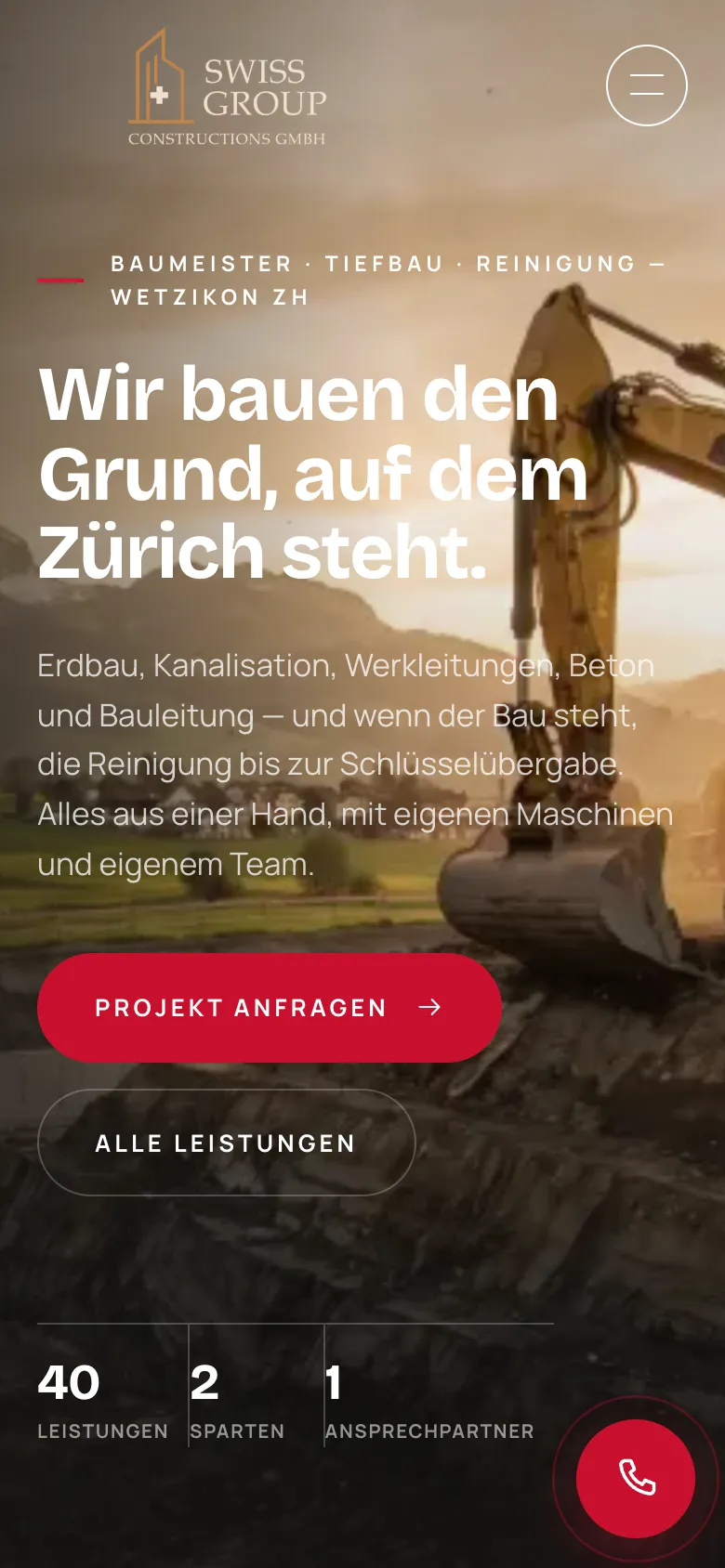 Swiss Group Constructions – Mobile Ansicht