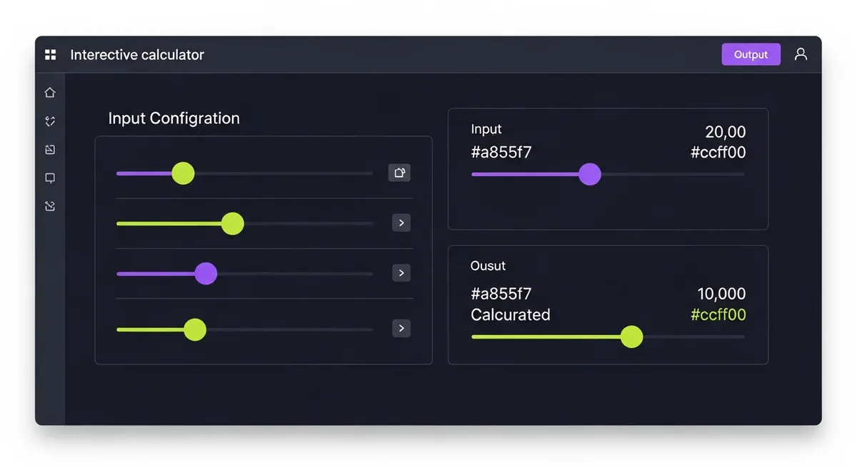 Custom calculators — interactive calculators and configurator tools for your website
